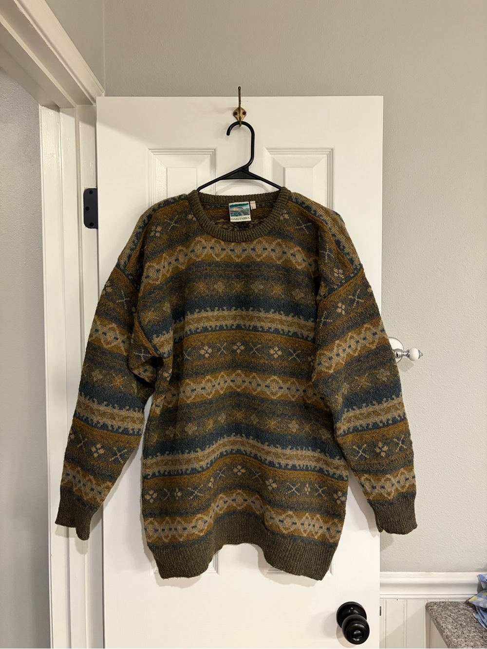 Gaeltarra Irish Wool Sweater Large Made in Ireland